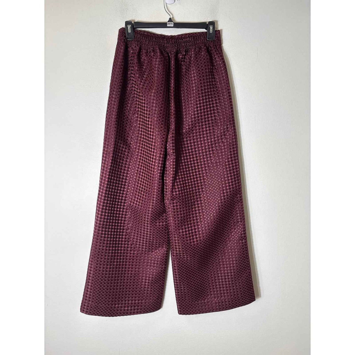NWT BUru Burgundy Dot Pepblum Blazer and Pant Set Sz M