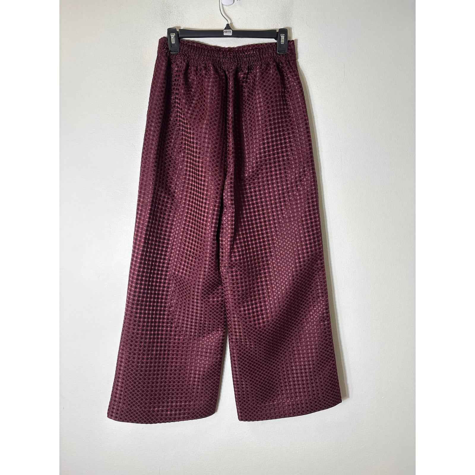 NWT BUru Burgundy Dot Pepblum Blazer and Pant Set Sz M