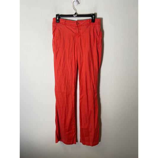 Level 99 Coral Linen Blend Slacks Sz 28
