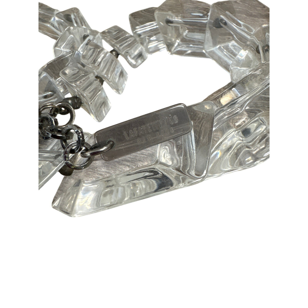 Lafayette 148 Clear Acrylic Necklace Length is 21"
