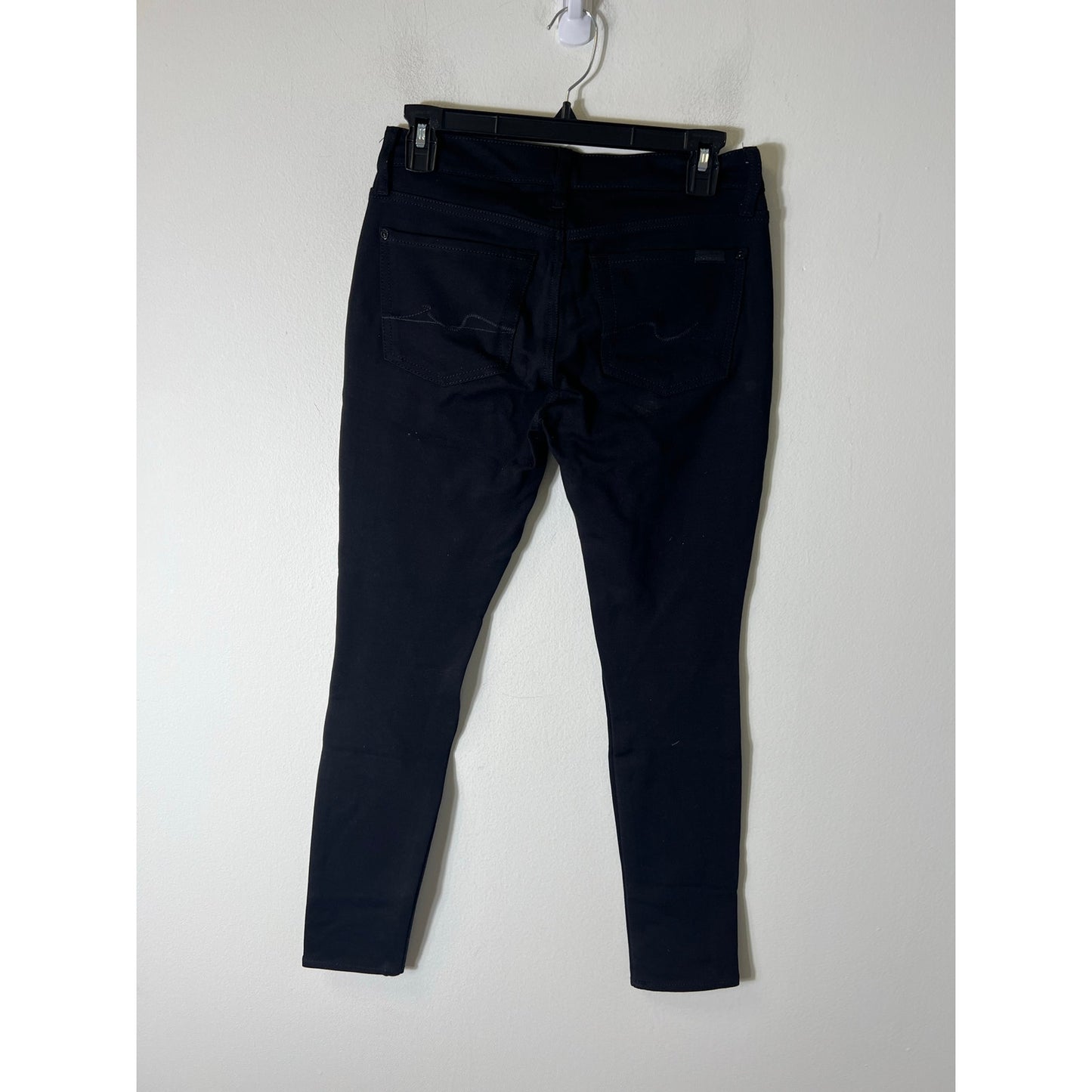 7 For All Mankind Black Stretch Denim Sz 27