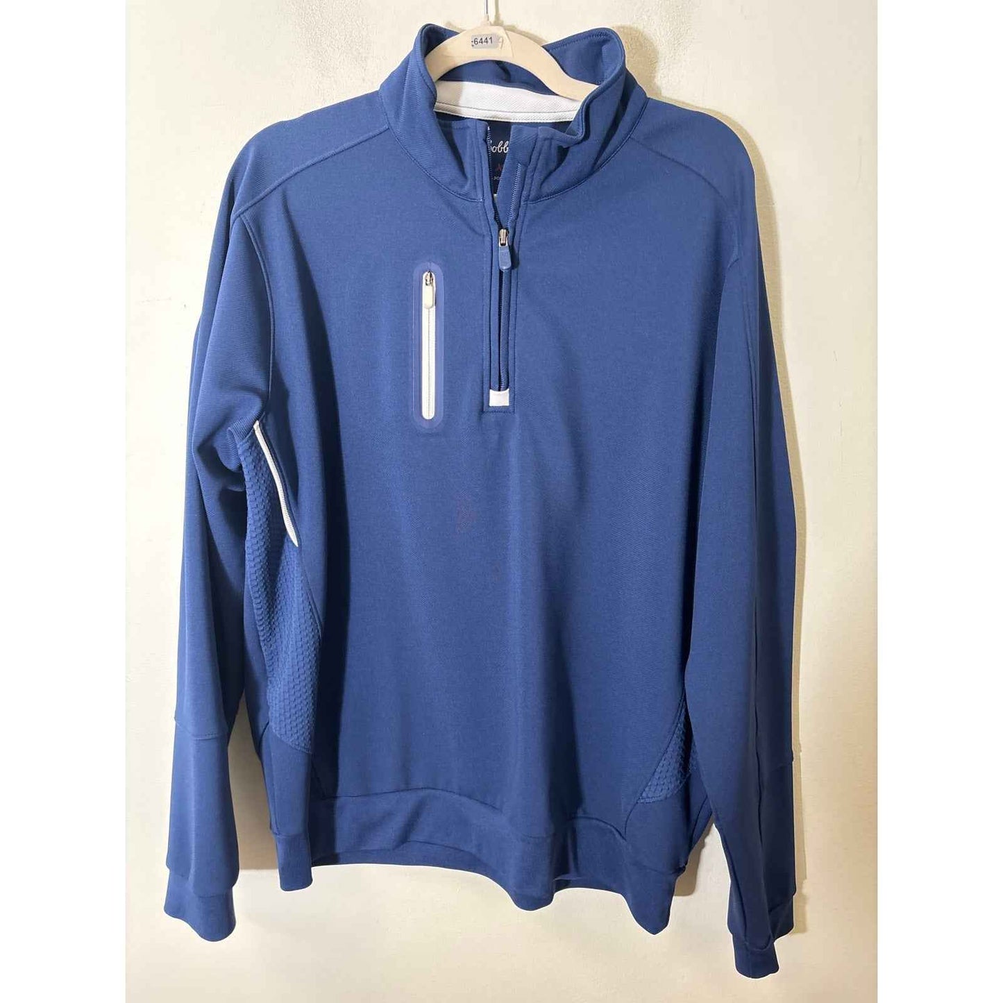 Mens Bobby Jones Navy Pullover 1/4 Zip Sz L