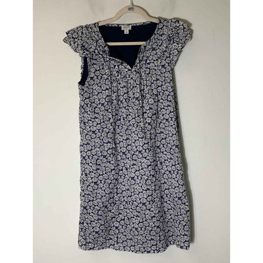 J.Crew Navy Daisy Flutter Sleeve Sun Dress Sz 2