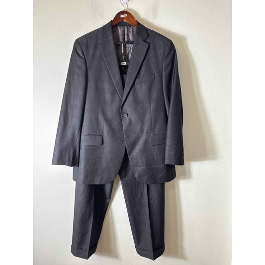 Mens Jack Victor by Gus Mayer Charcoal Gray Suit Jacket 42R/ Pants 36R