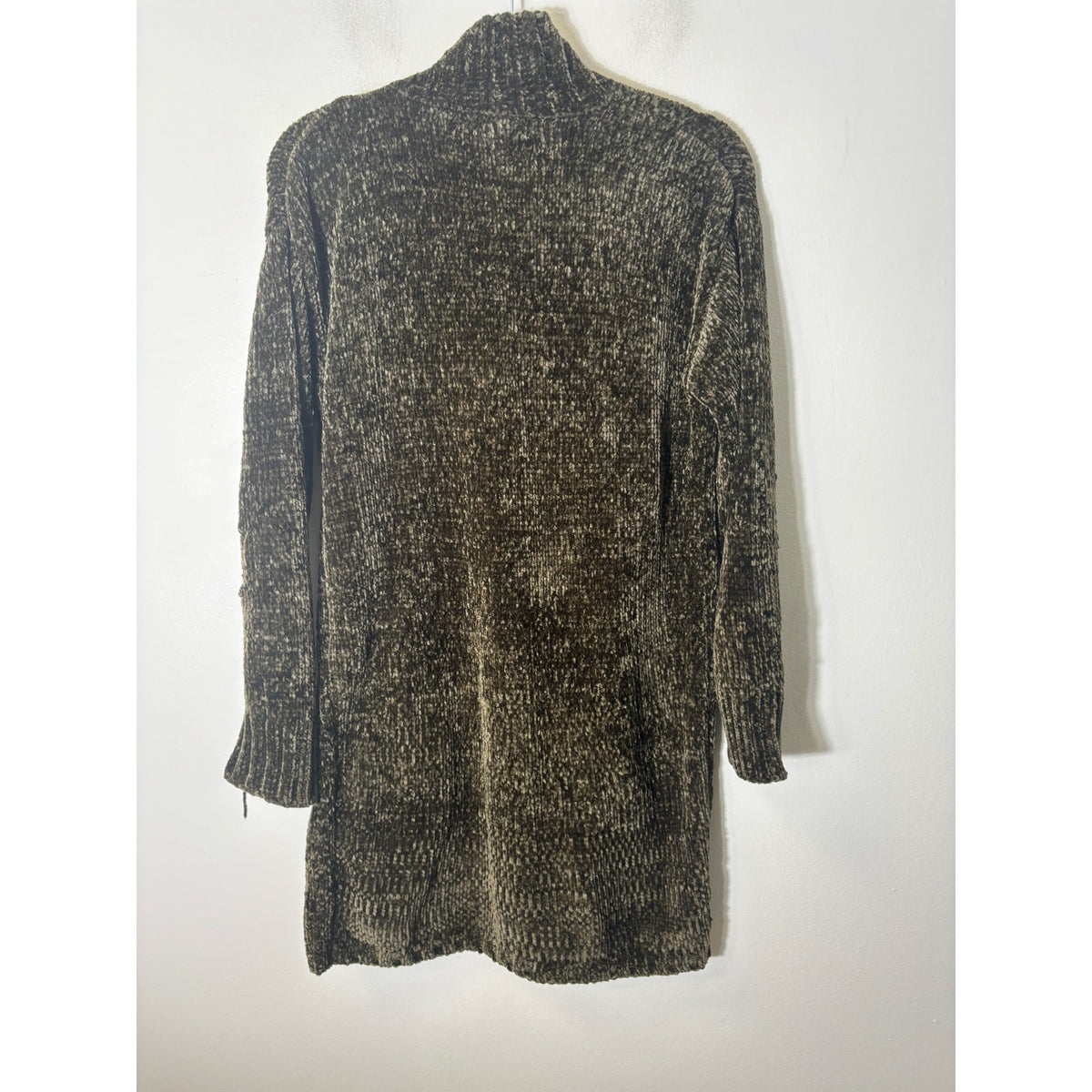 Bella Dahl Brown Long Sleeve Knit Mini Sweater Dress Sz S