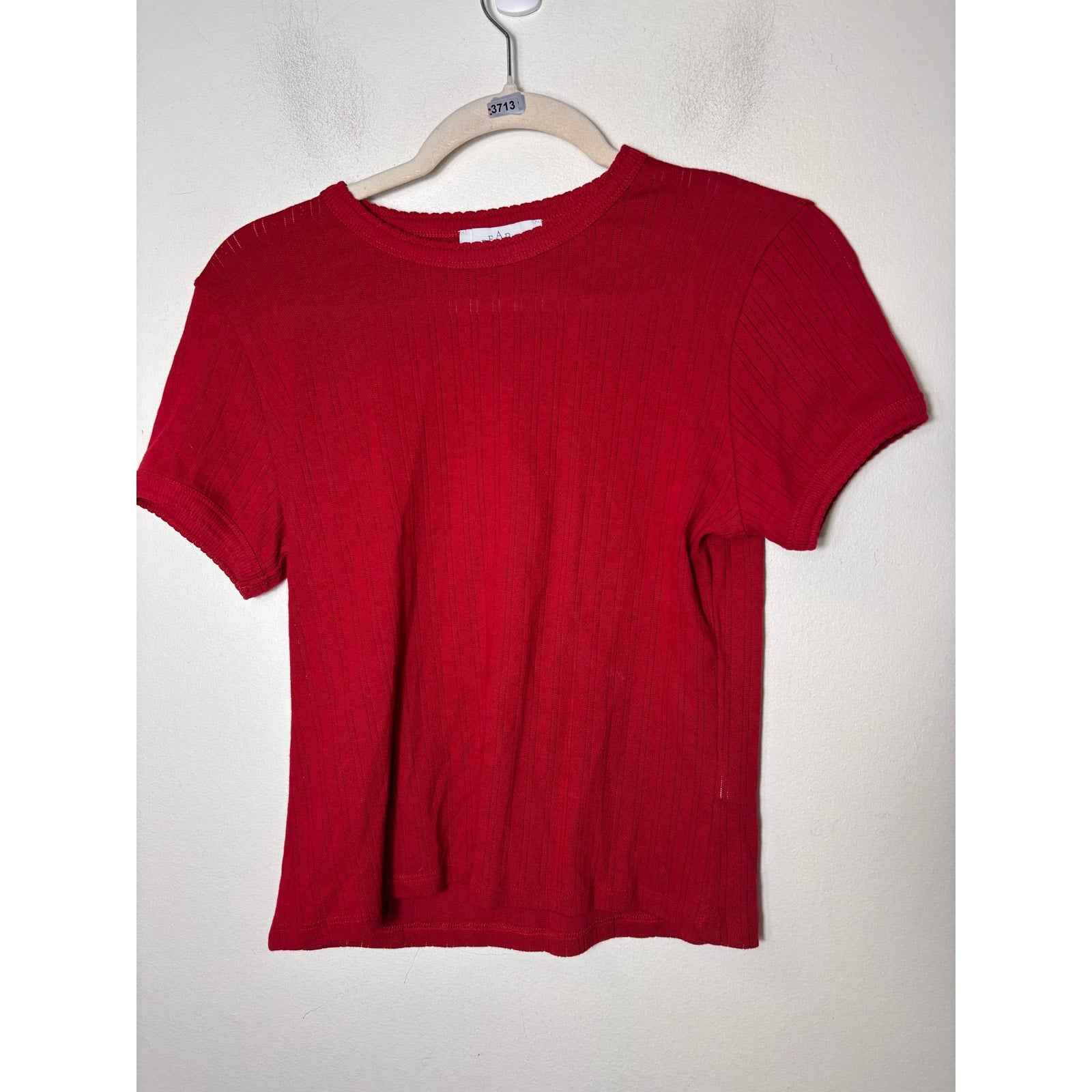 Pearl by Lela Rose Red Cotton Tee Shirt Sz M