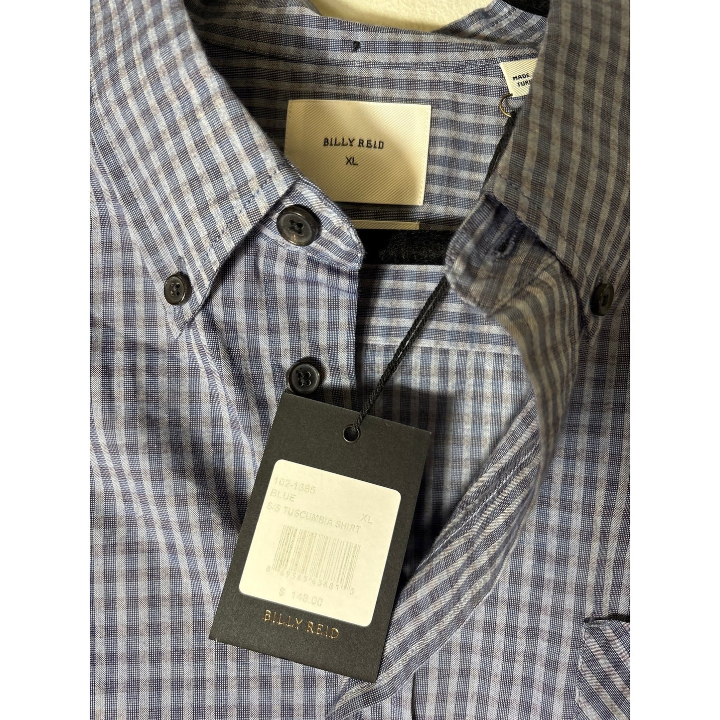Men's NWT Billy Reid Blue "Tuscumbia Shirt" Long Shirt Sz XL