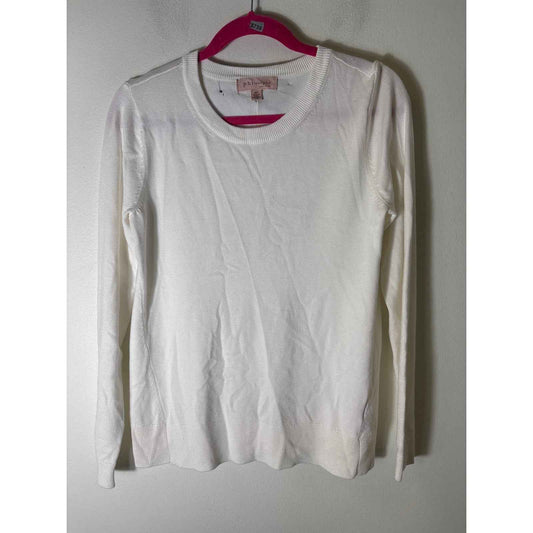 Philosophy White Sweater with Black Bows Sz S