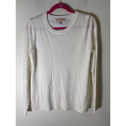 Philosophy White Sweater with Black Bows Sz S