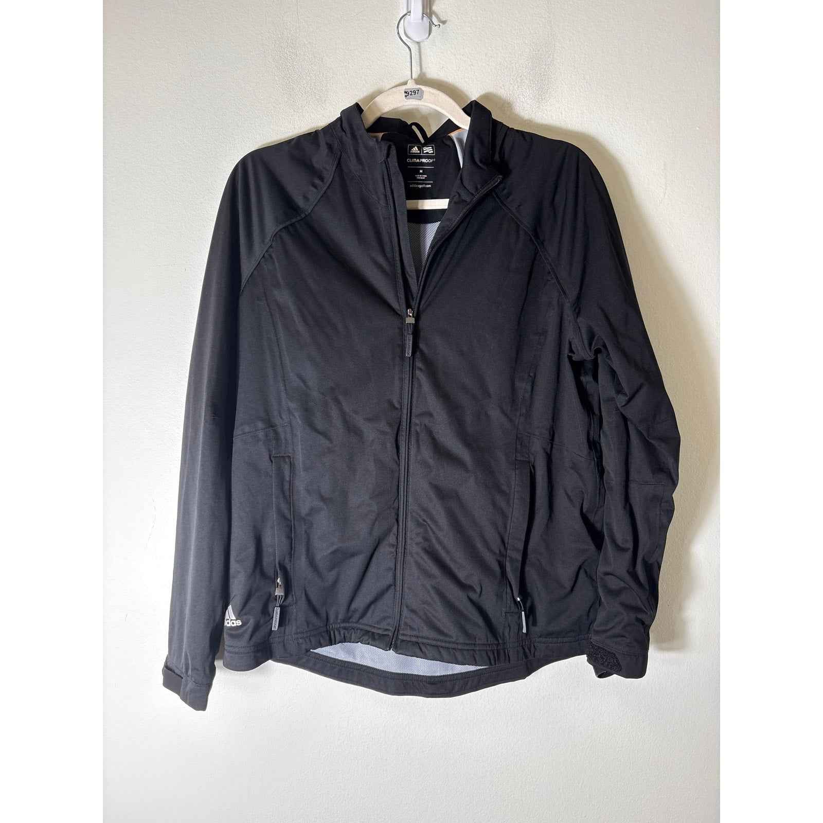 Adidas Black Long Sleeve Clima Proof Golf Jacket Sz M
