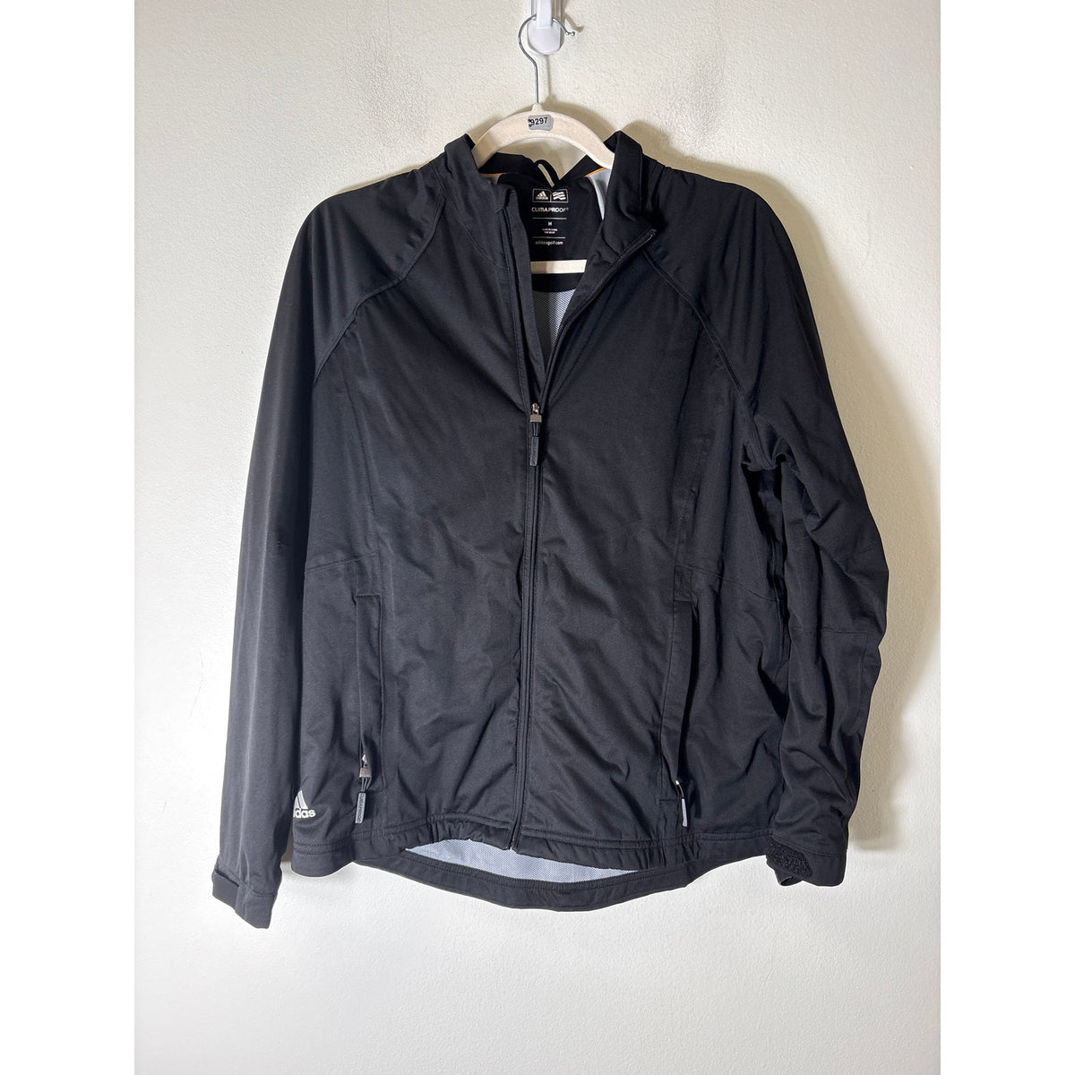 Adidas Black Long Sleeve Clima Proof Golf Jacket Sz M