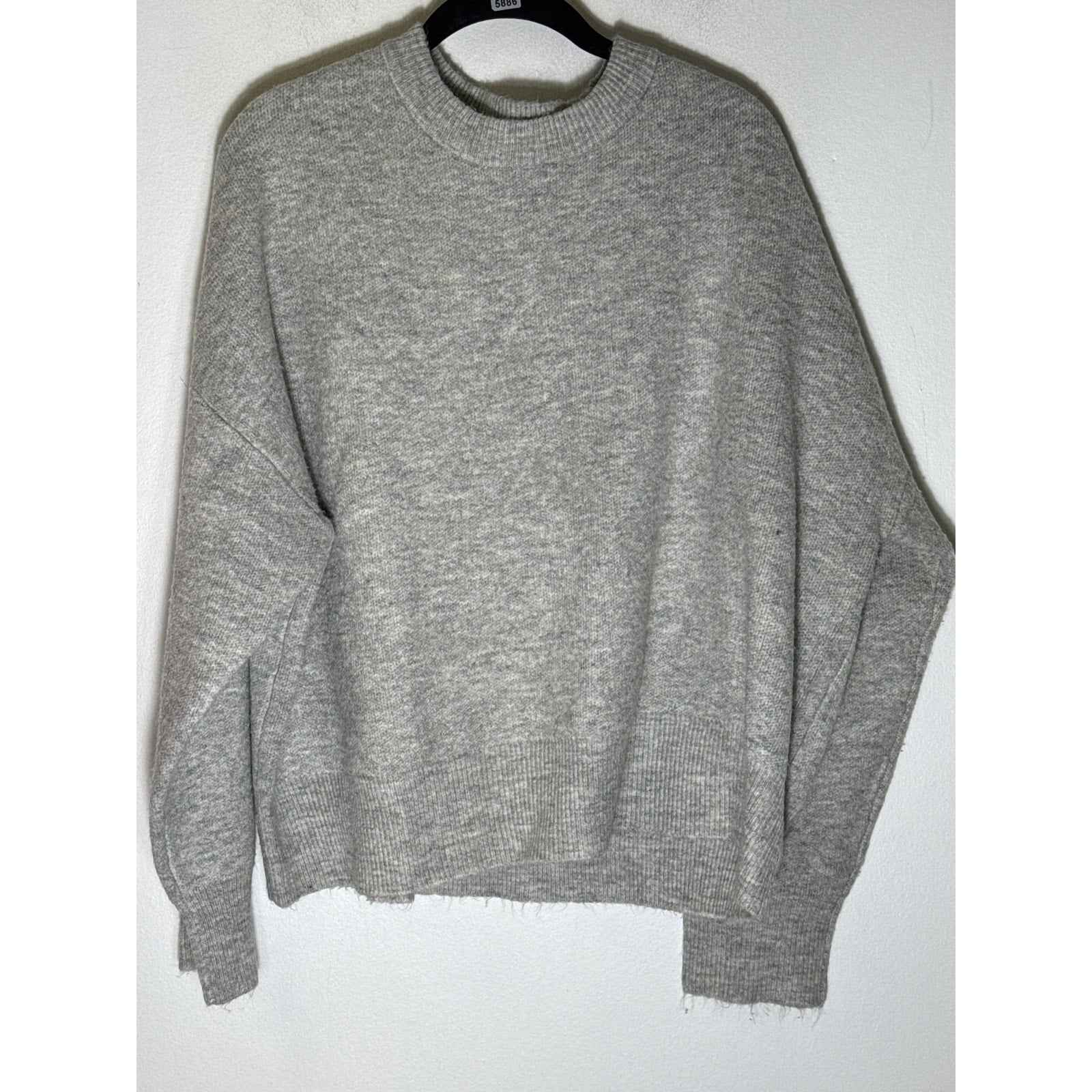 Michael Stars Gray Long Sleeve Crew Neck Sweater Sz XL