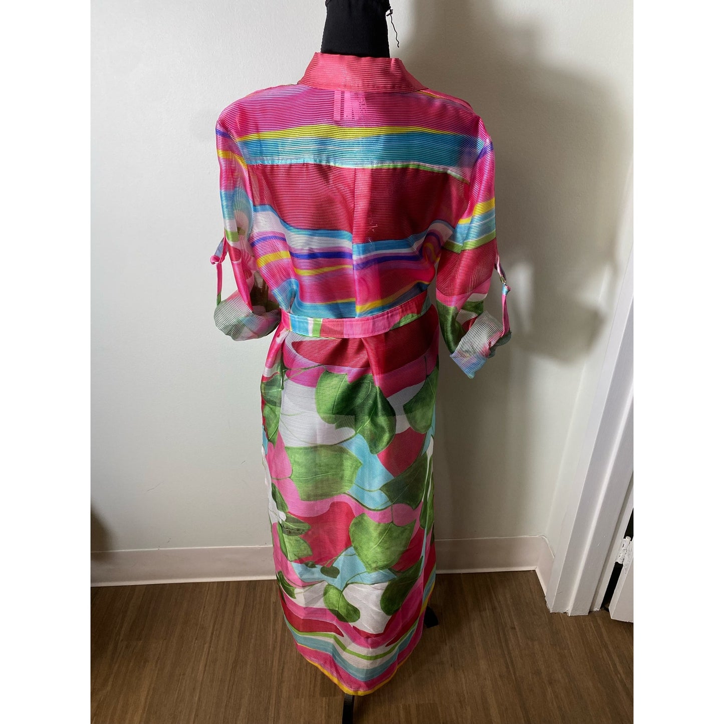 NWT Berek Pink/Multi Light And Lofty Duster Sz L