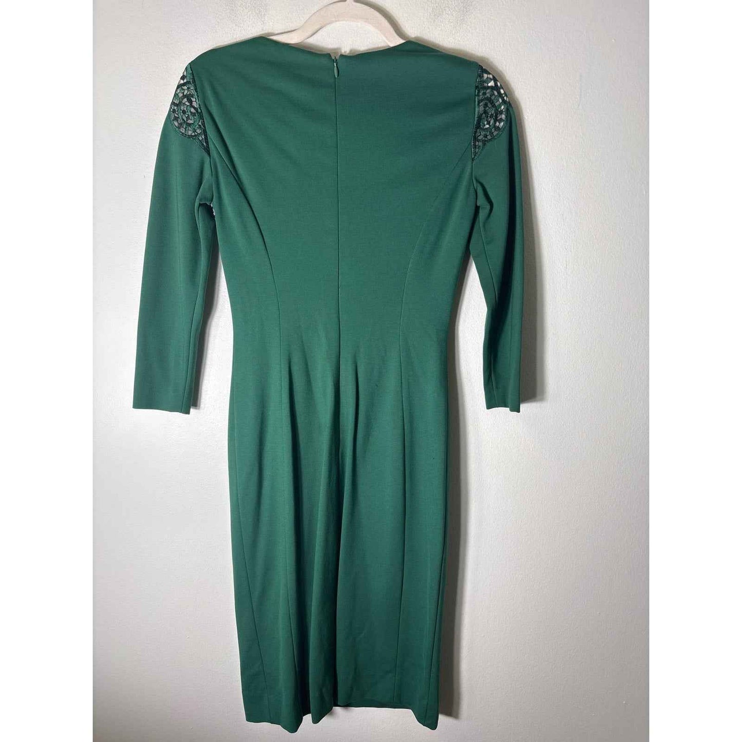 Antonio Melani  Green Long Sleeve Midi Sheath Dress Sz 0