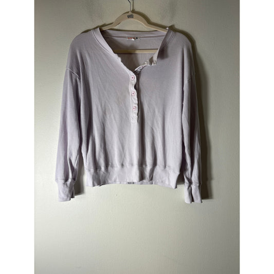 Sundry Lilac Waffle Knit Long Sleeve Tee Sz 0
