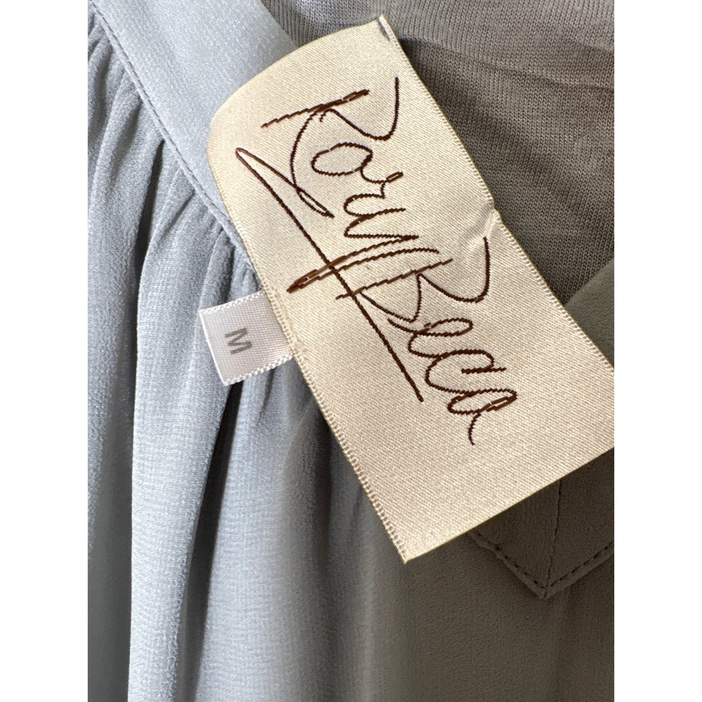 Rory Beca Gray Sleeveless Blouson Maxi Dress Sz M