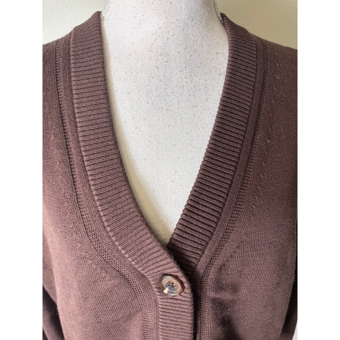 Simkhai Brown V Neck Cardigan Sz S