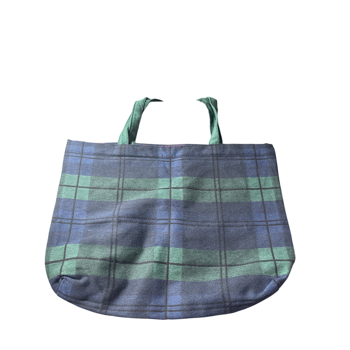 NWT Balzac Paris Tartan Vert Et Marine Bag 18"x14"