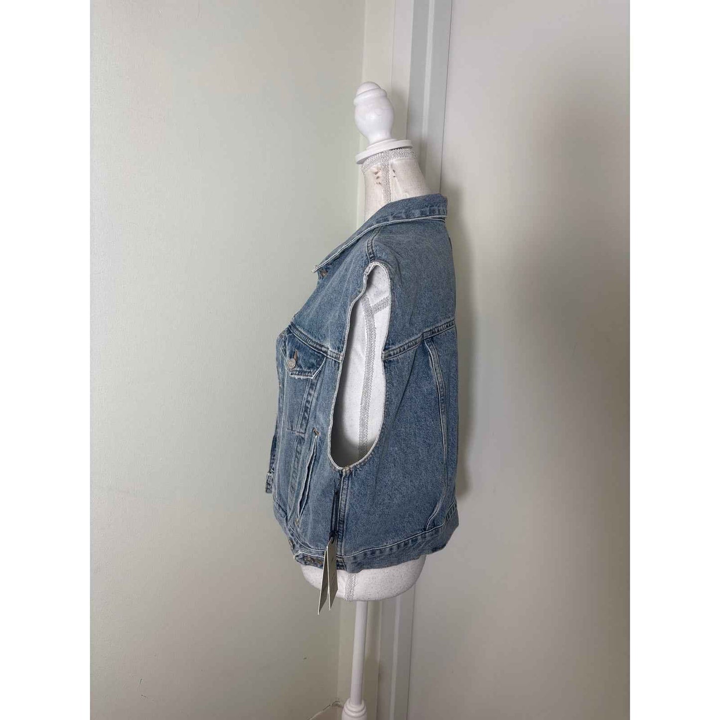 NWT Agolde Immortal Charli Denim Vest Sz L