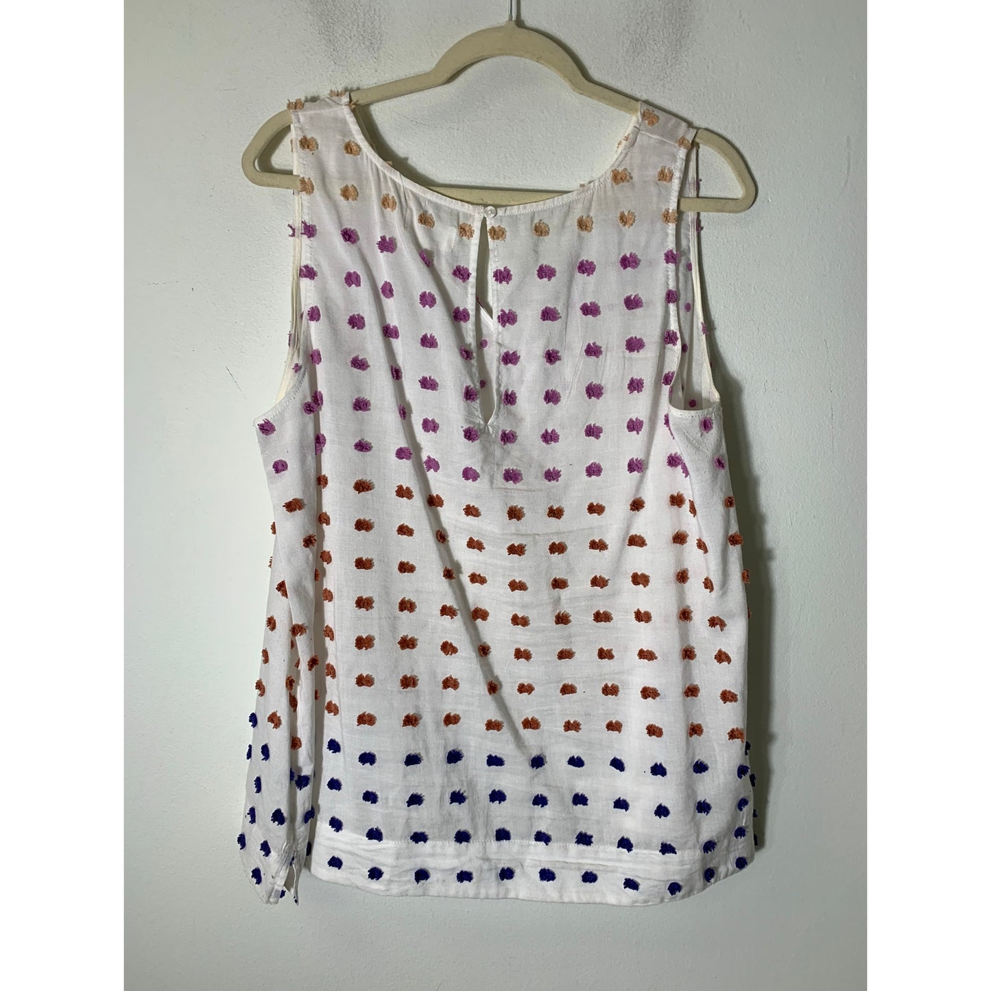 Lou & Grey Multicolor Polka Dot Tank Top Sz L
