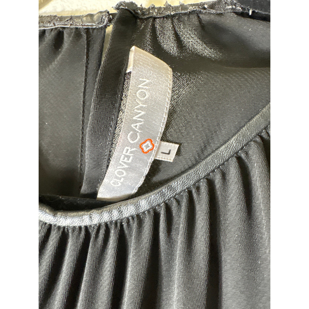 Clover Canyon Mixed Media Black Sleeveless Midi Dress Sz L