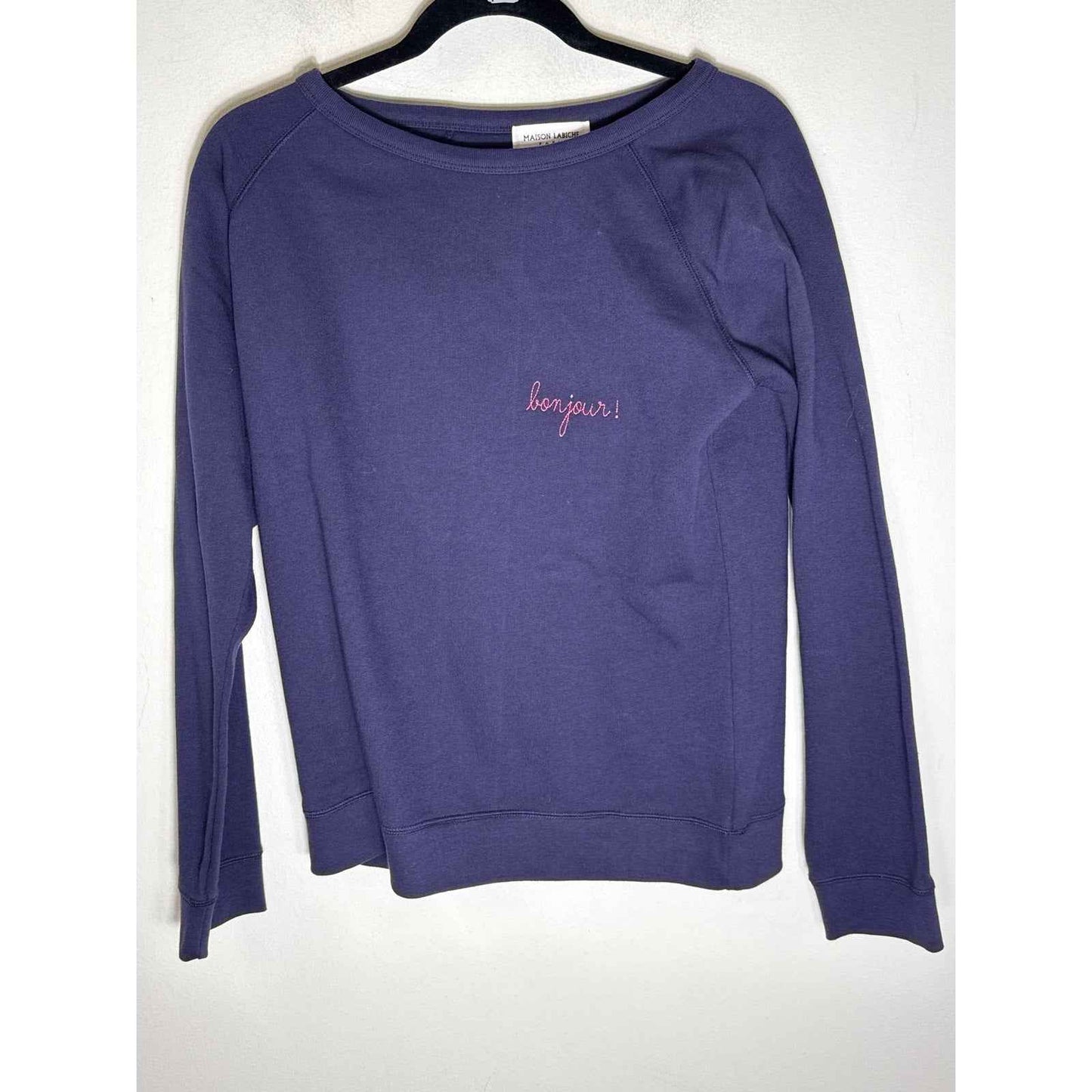 Maison Labiche Paris "bon jour" Sweatshirt Sz L