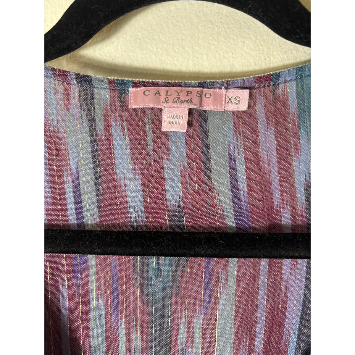Calypso Blues and Purples Cotton Top Sz XS