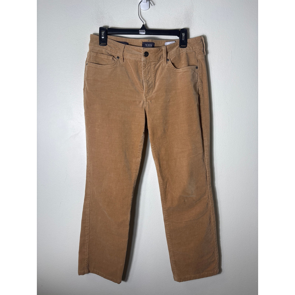 NYDJ Khaki Marilyn Straight Cord Pants Sz 8P