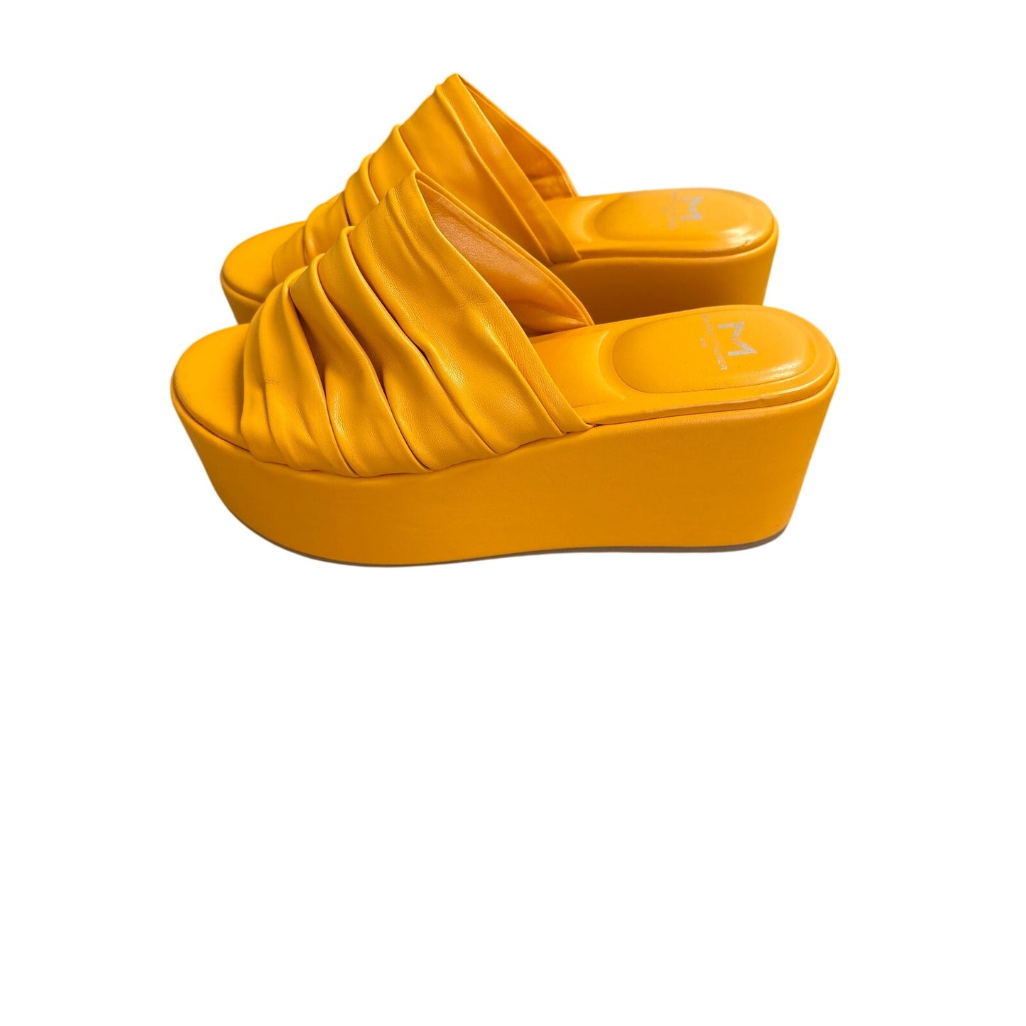 Marc Fisher Marigold Wedge Leather Slides Sz 8