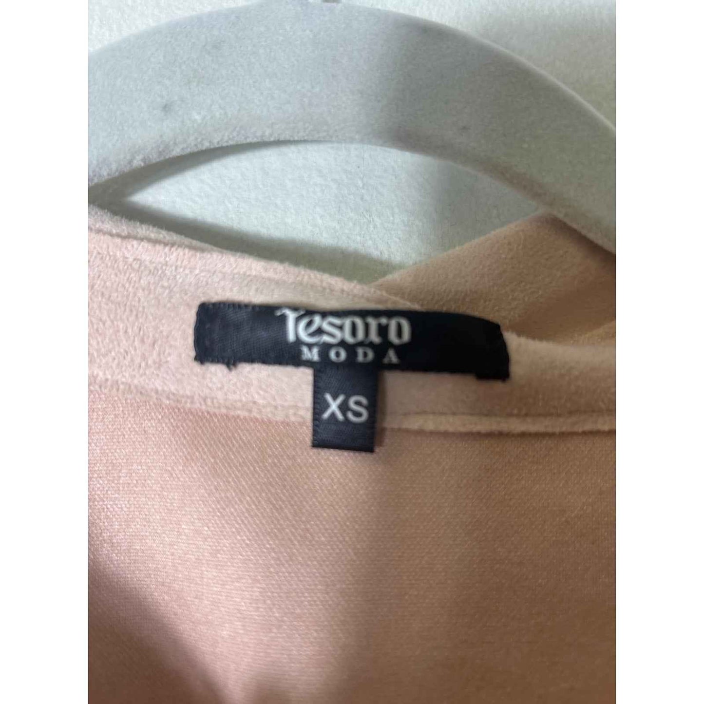 Tesoro Moda Pink Faux Suede Top/Pants Set Sz XS