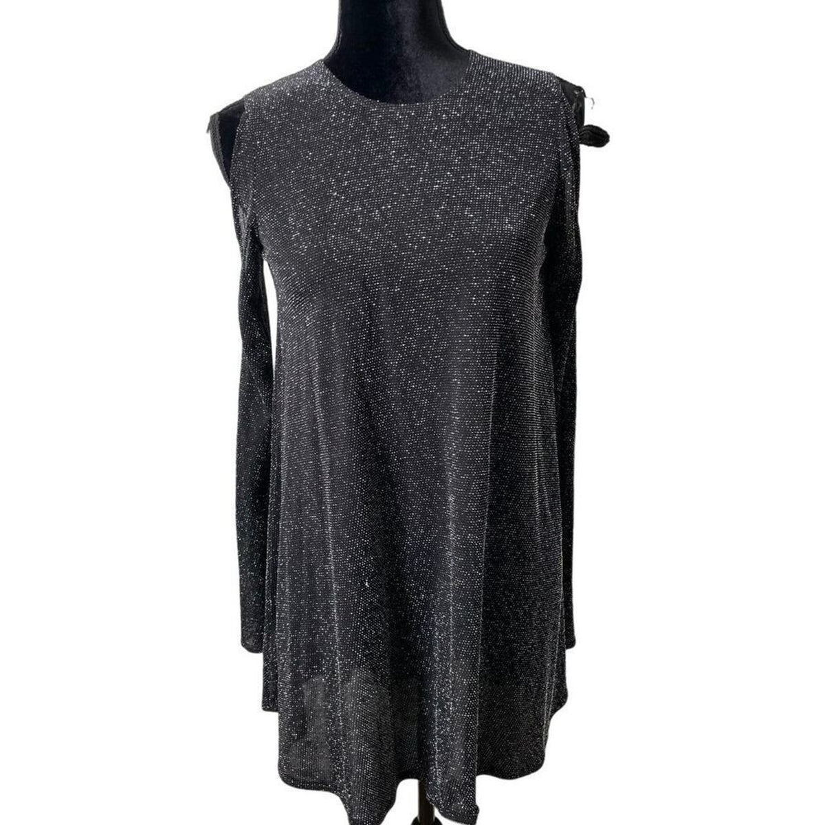 Show Me Your Mumu Black Sparkly Mini Dress XS