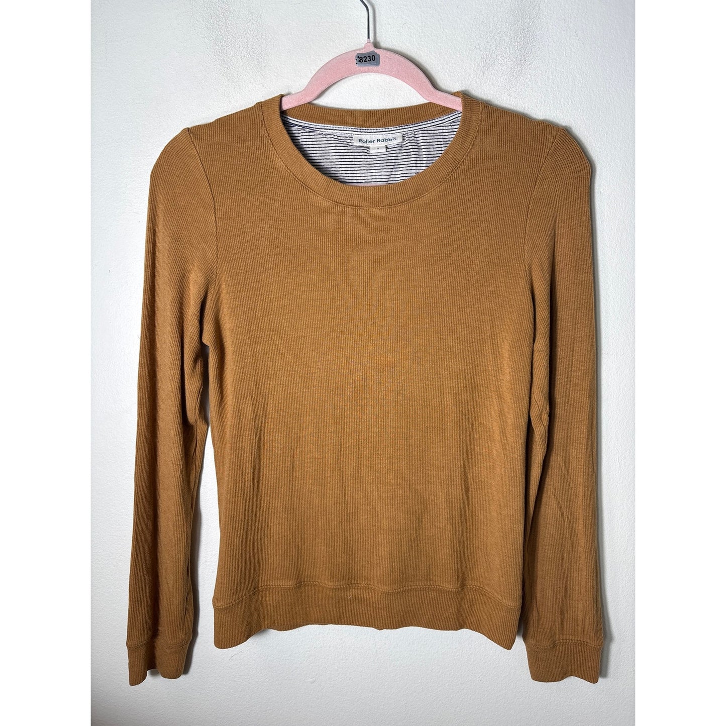 Roller Rabbit Brown Long Sleeve Ribbed Shirt and Pants Set Sz S