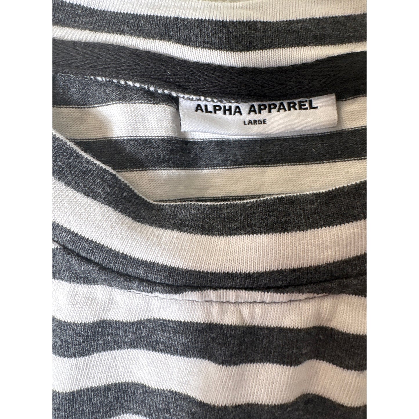Alpha Apparel Delta Delta Delta Gray and White Stripe Shorts Set Sz L