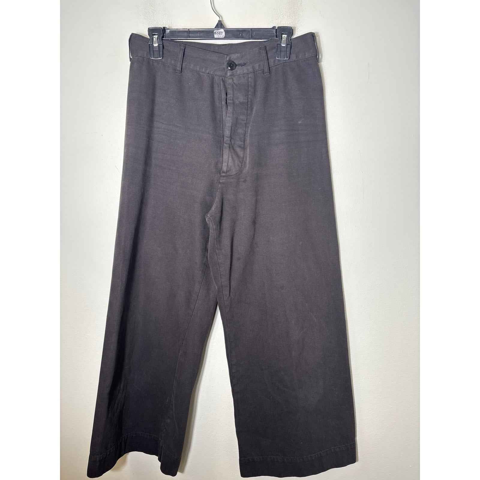 The Great Black Wide Leg Cotton Denim  Pants Sz 29