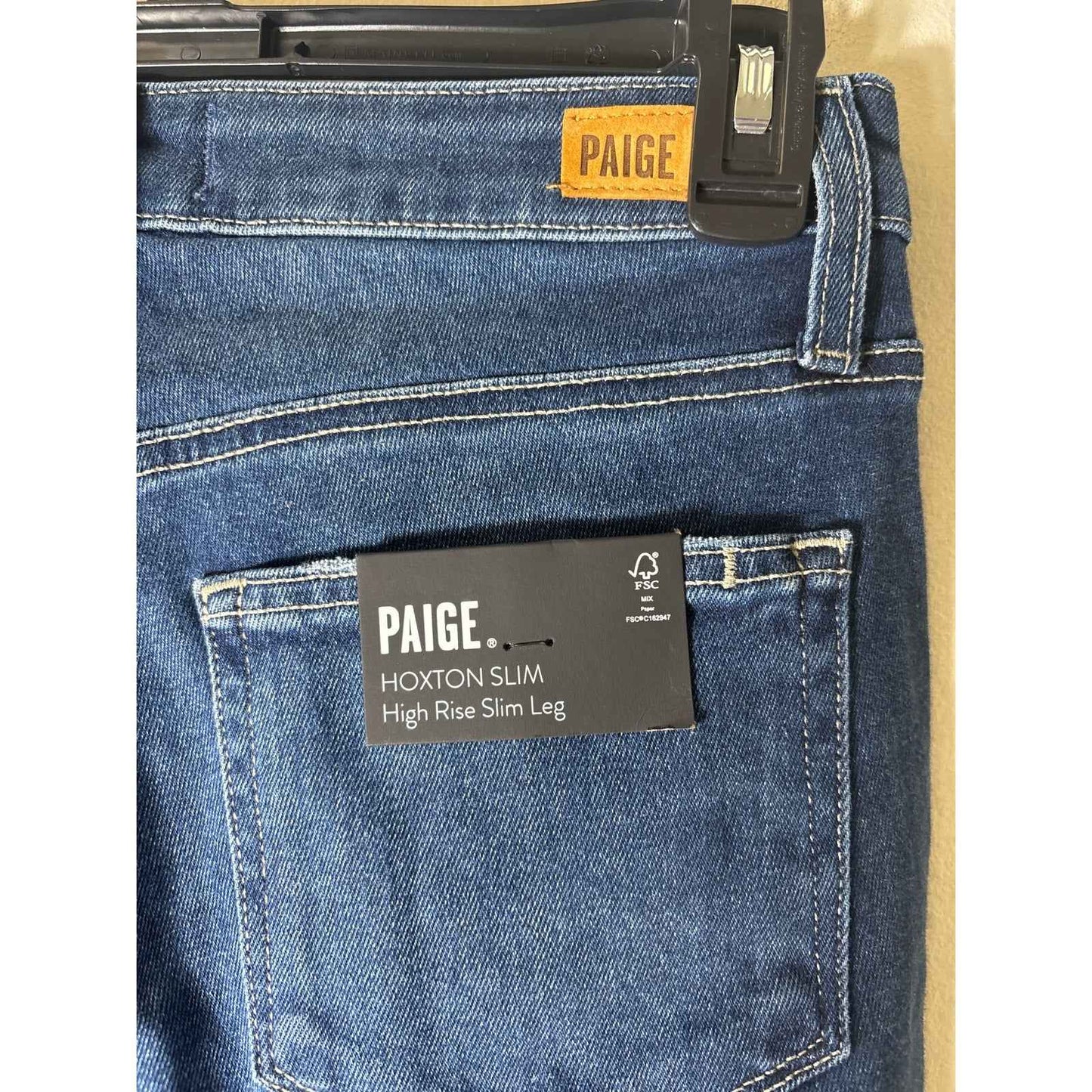 NWT Paige Medium Wash "Hoxton Slim" Blue Jeans Sz 28