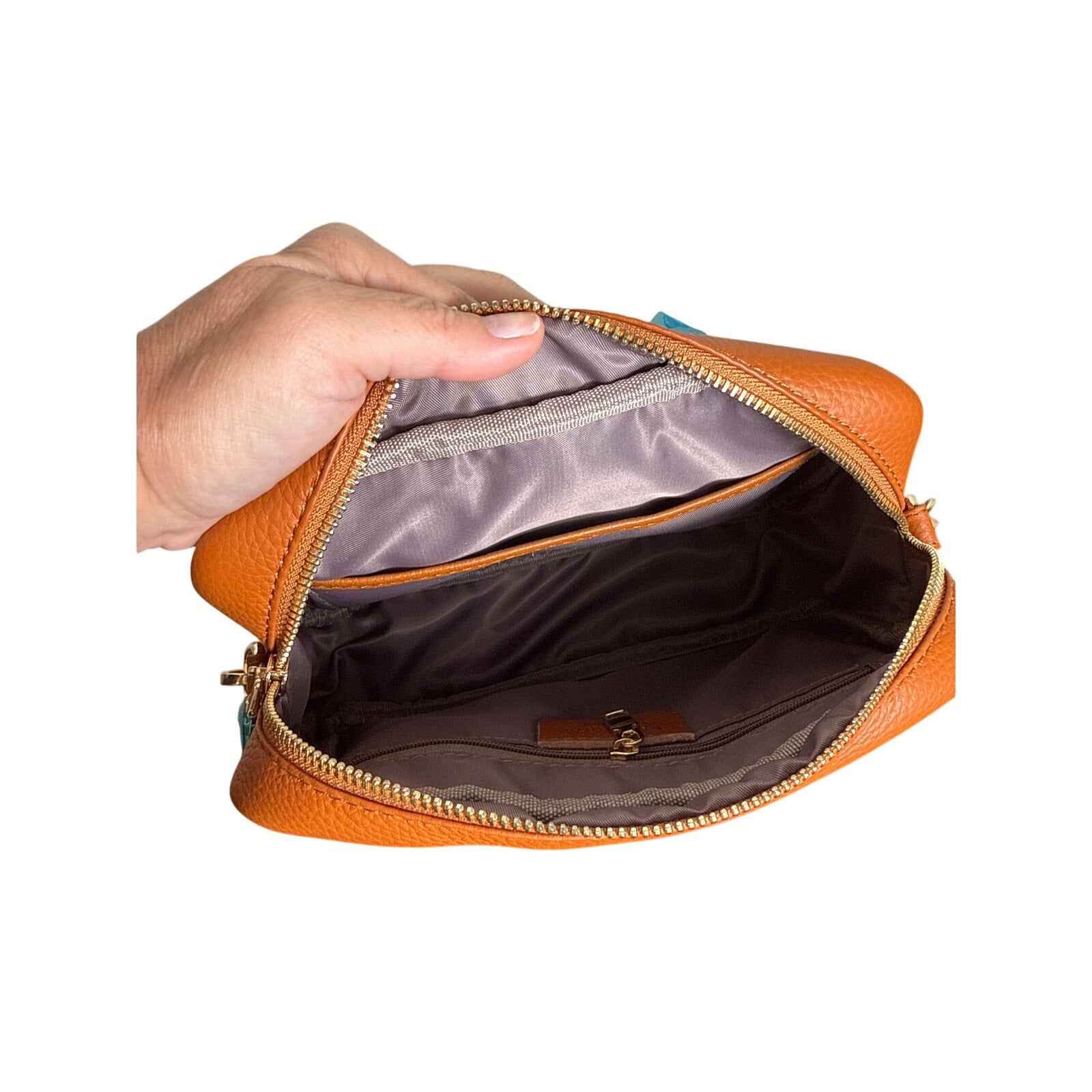 NWT Pom Pom London City Plus Bag Burnt Orange