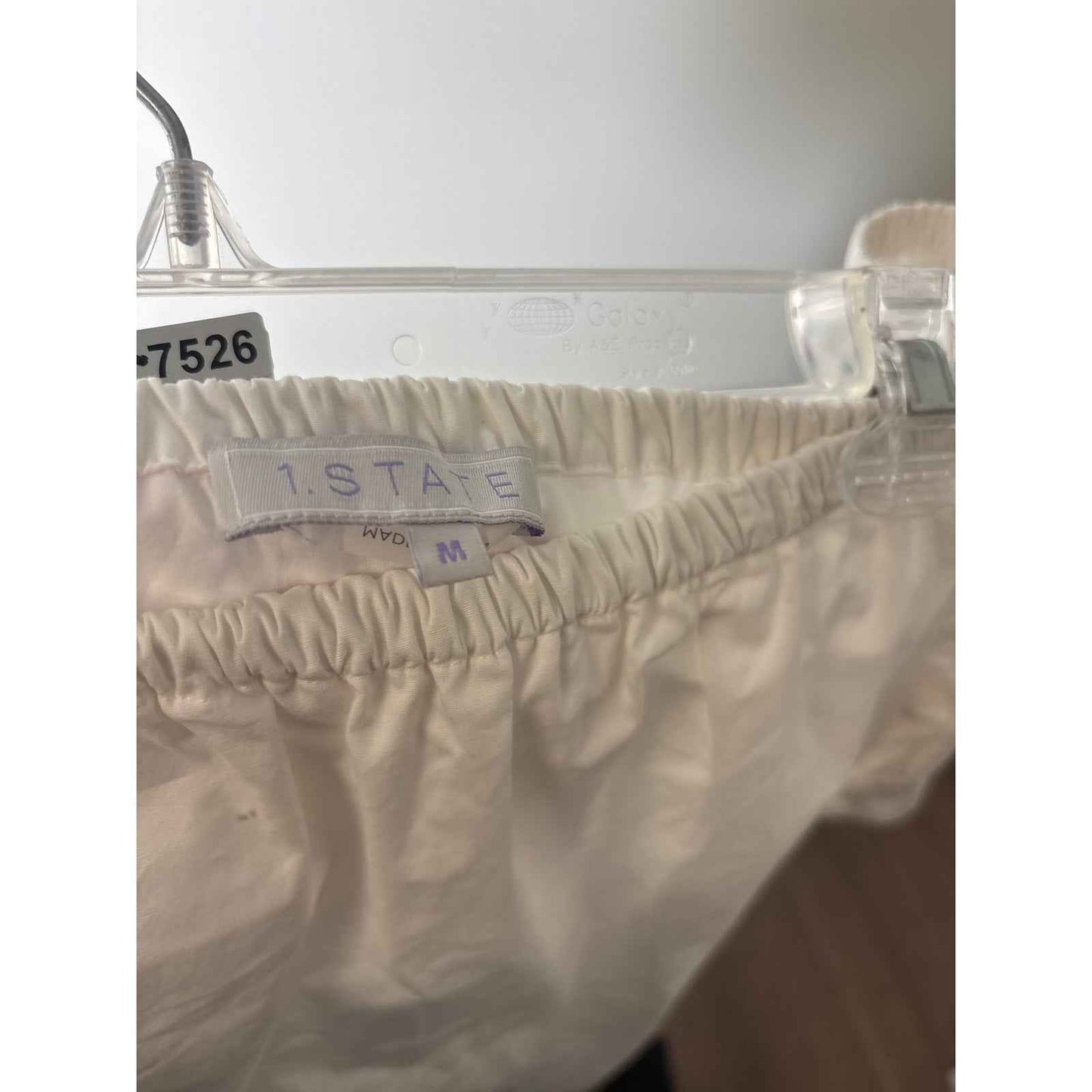 1.STATE White Off the Shoulder Half Sleeve Cotton Mini Dress Sz M