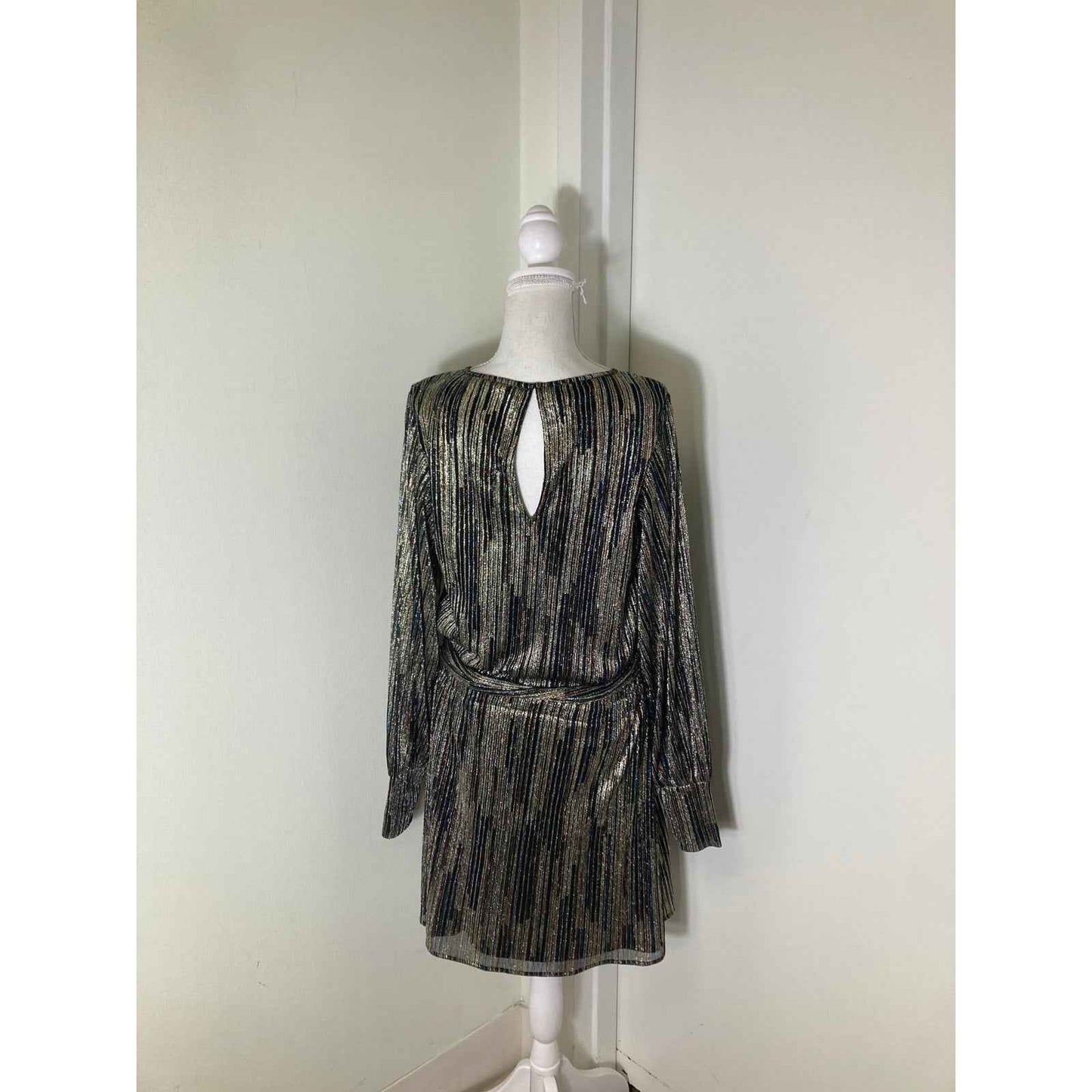 Ramy Brook Shimmery Gold and Mulit Color Party Dress Sz (fits like a sm/med)