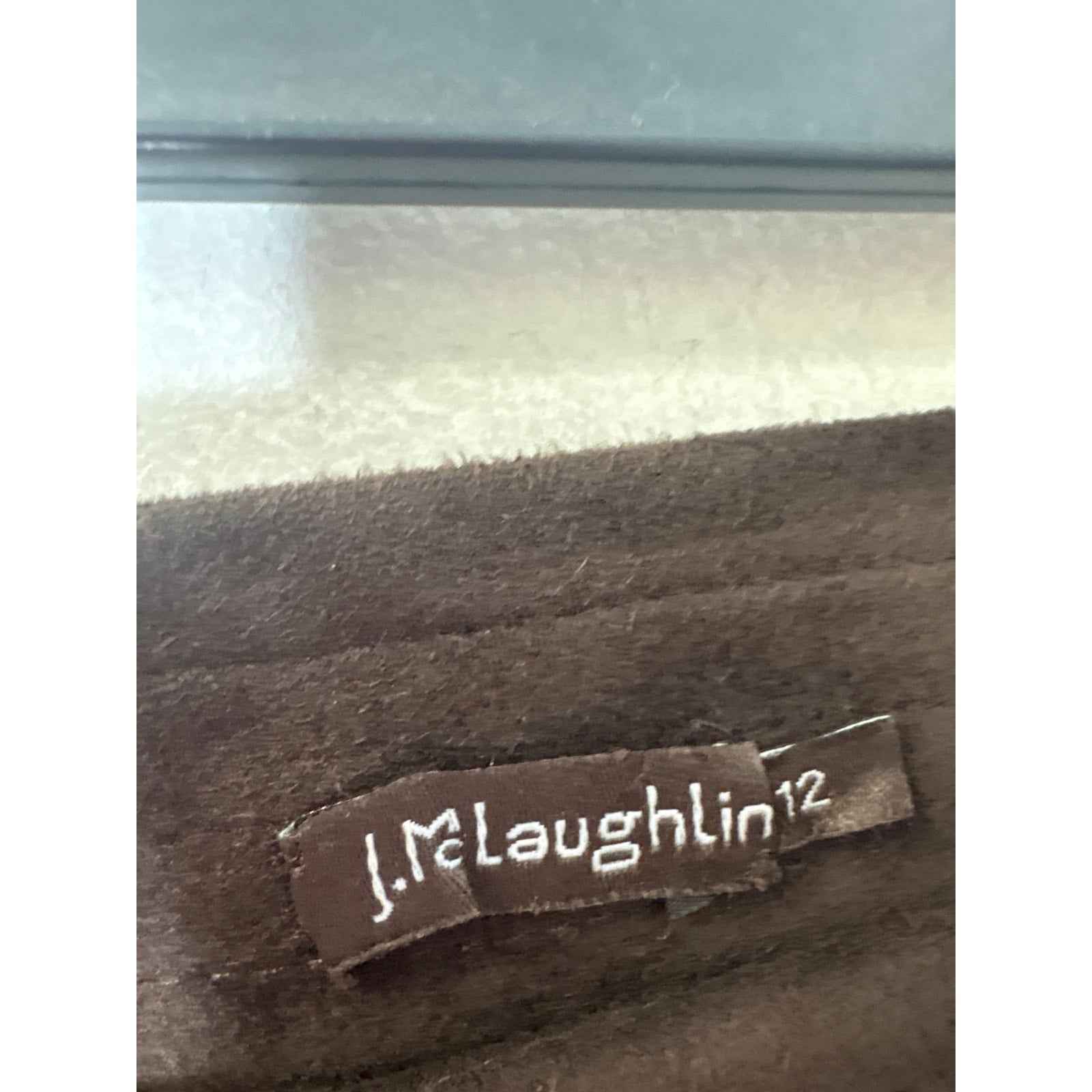 J. McLaughlin Brown Faux Suede Midi Pencil Skirt Sz 12