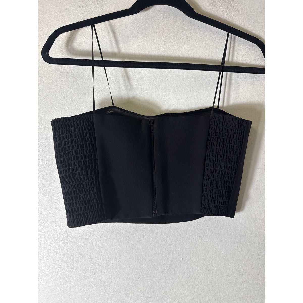 Amanda Uprichard Black Tube Crop Top Sz S