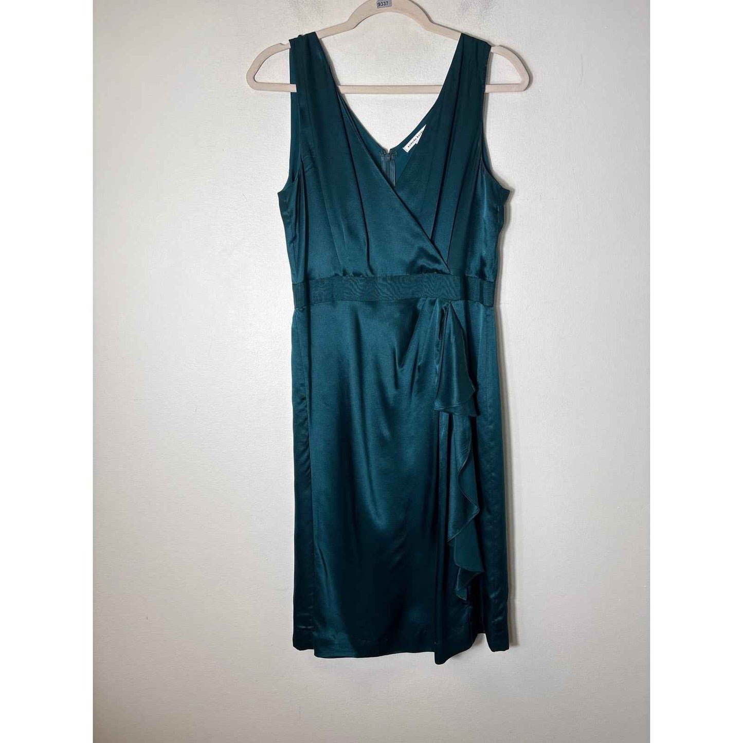 Banana Republic Emerald Green Sleeveless Silk Midi Dress Sz 8