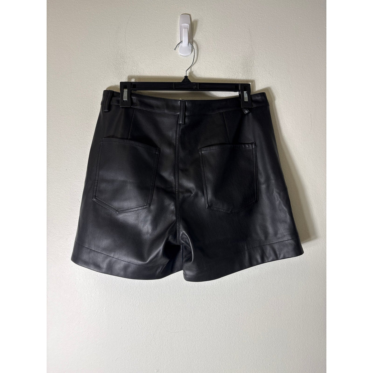 NWT Dylan Black Faux Leather High Waisted Shorts Sz 8