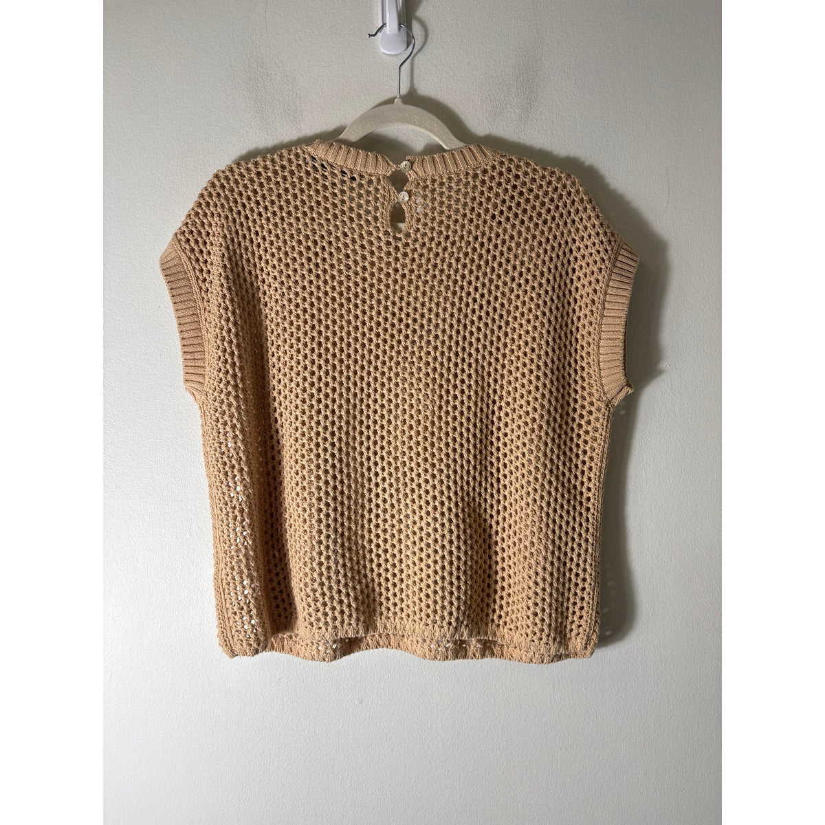 Melissa Nepton Camel Cap Sleeve Nolan Sweater Sz M