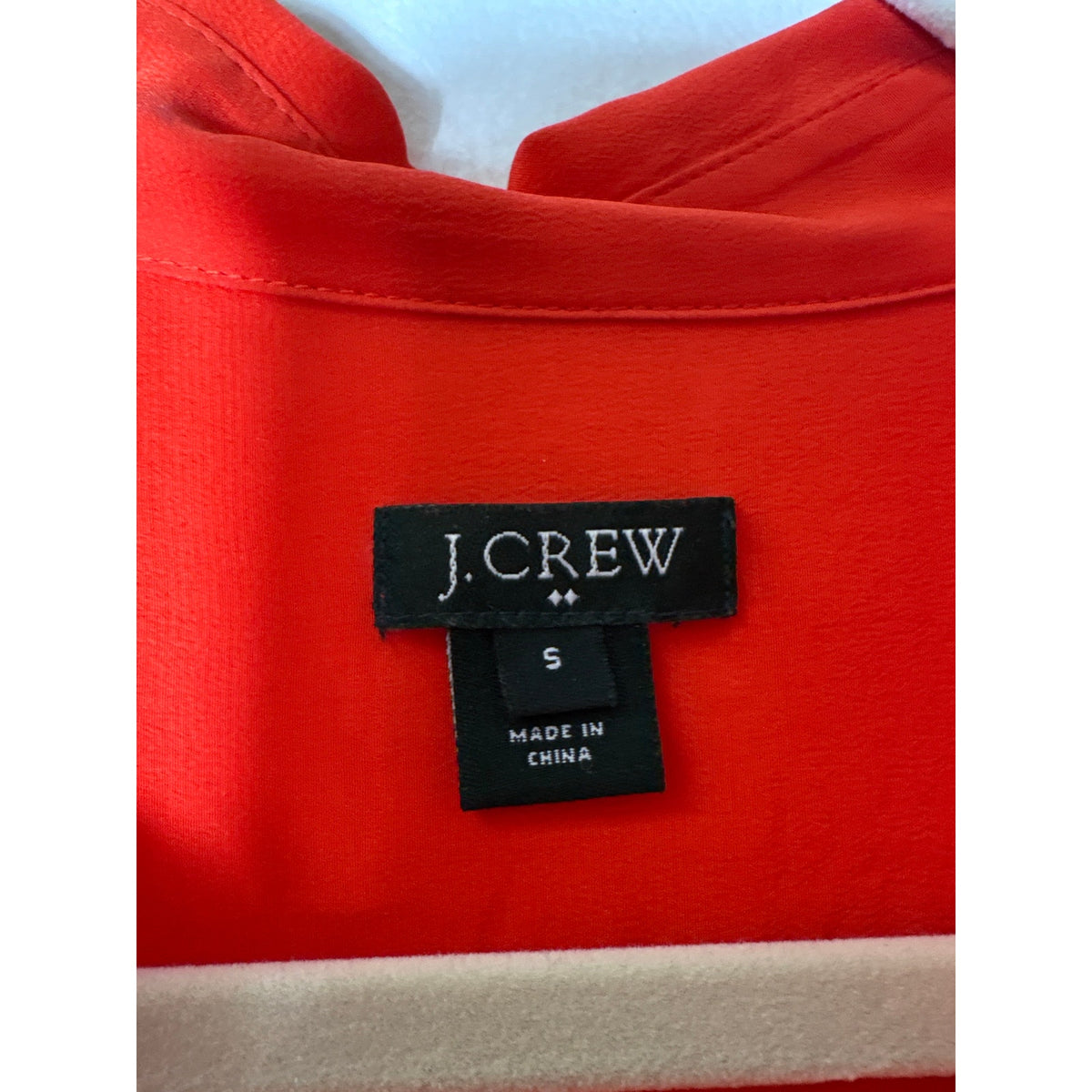 J. Crew Orange Double Front Pocket Blouse Sz S