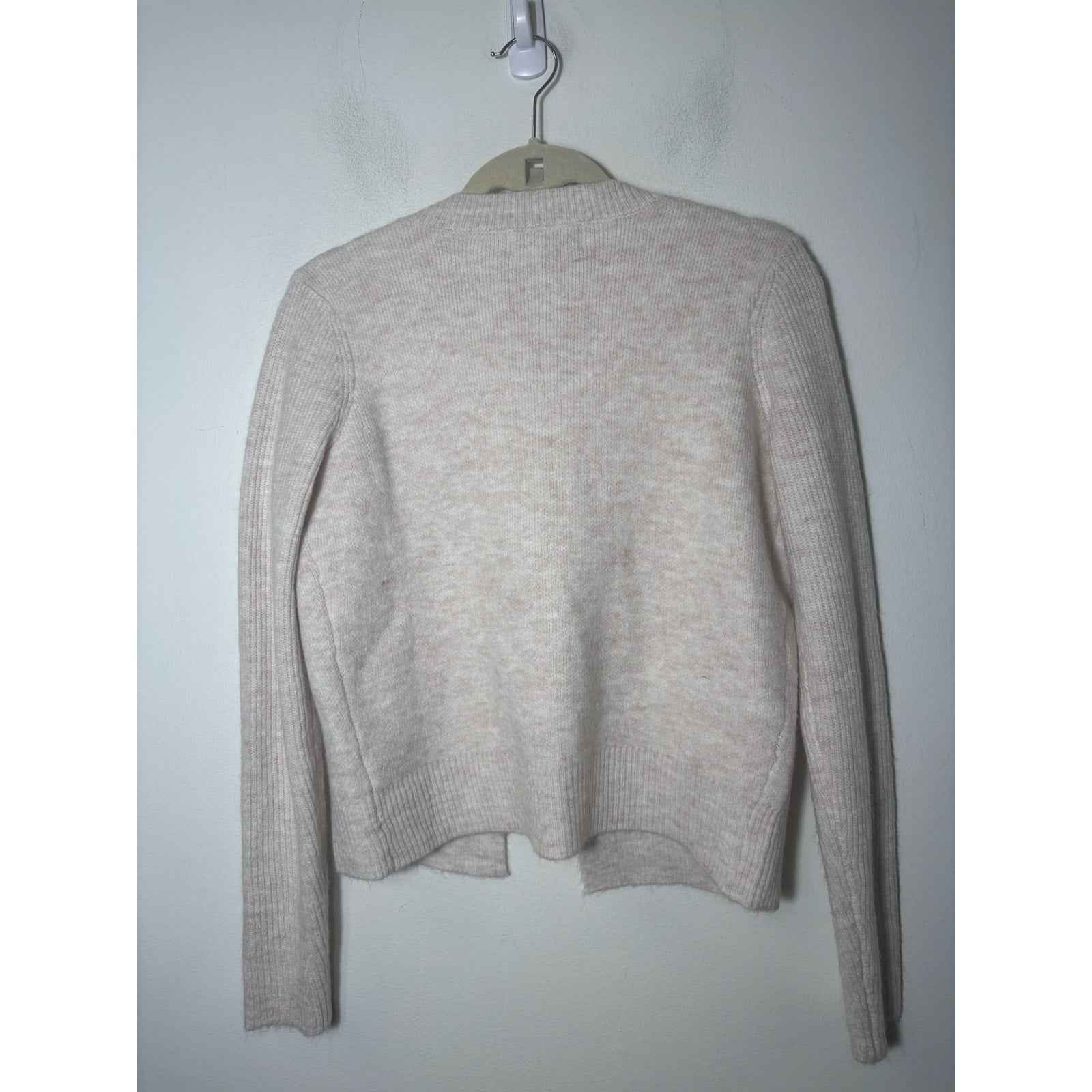 Greylin Tan Cardigan Sweater with Black Bows Sz S