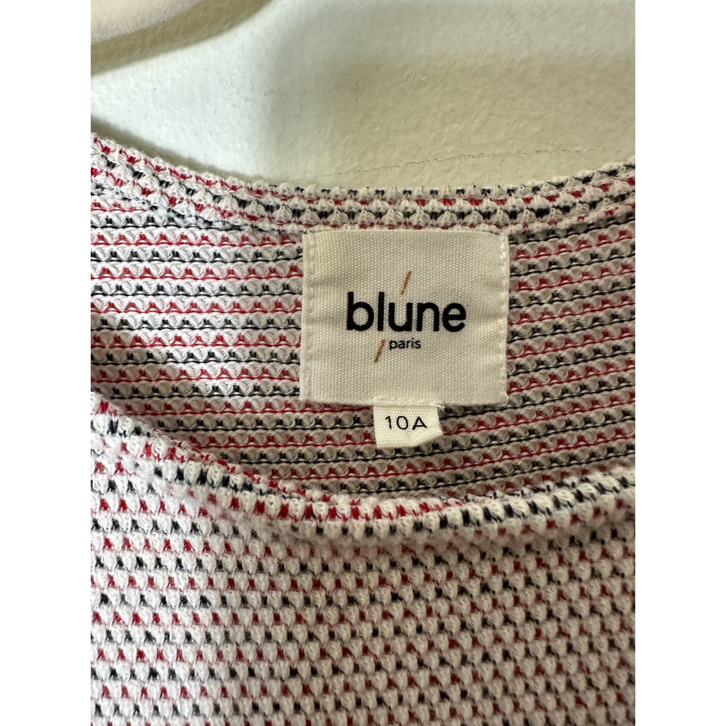 Girls Blune Paris White Red Blue Heart Dress Sz 10A