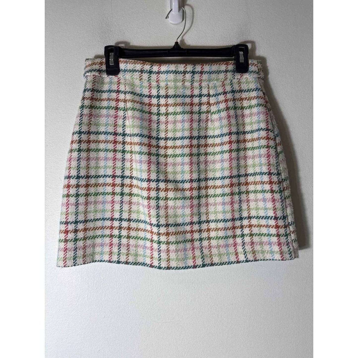 English Factory Multicolor Plaid Mini Skirt Sz M