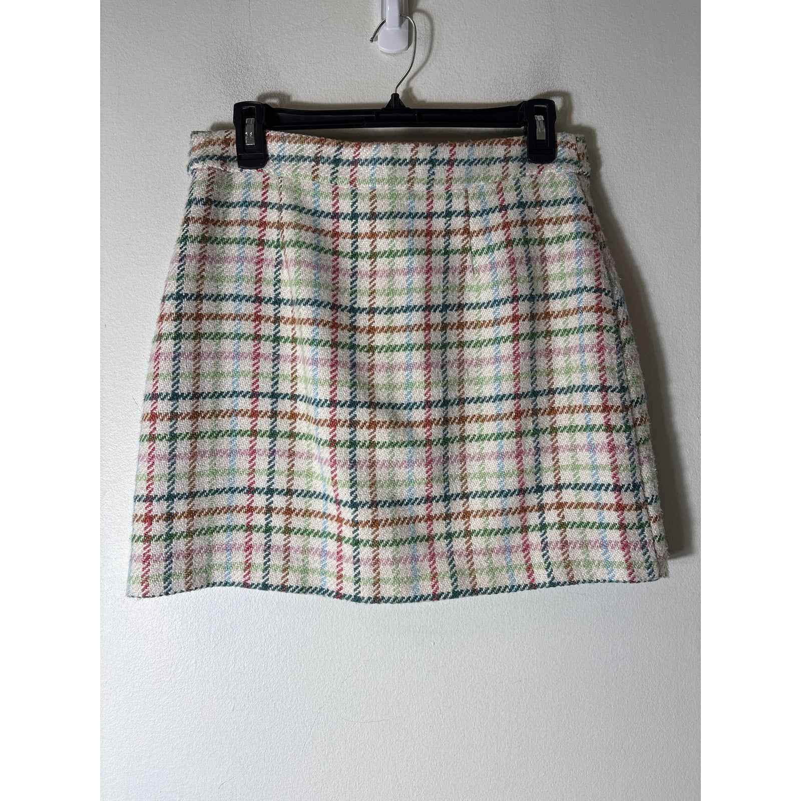 English Factory Multicolor Plaid Mini Skirt Sz M
