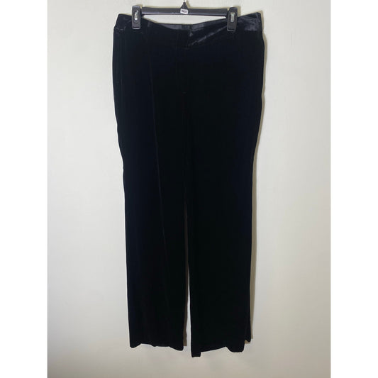 J Crew Black Velvet Favorite Fit Pants Sz 14