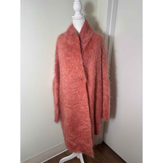 Scanlan Theodore Soft Orange/Pink Mohair Sweater Jacket Sz One Size